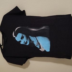 Women's black gothic rockabilly t shirt from the Munsters Cotton